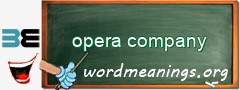 WordMeaning blackboard for opera company